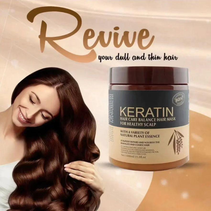 Premium Keratin Hair Mask 500ml for Damaged Hair Repair