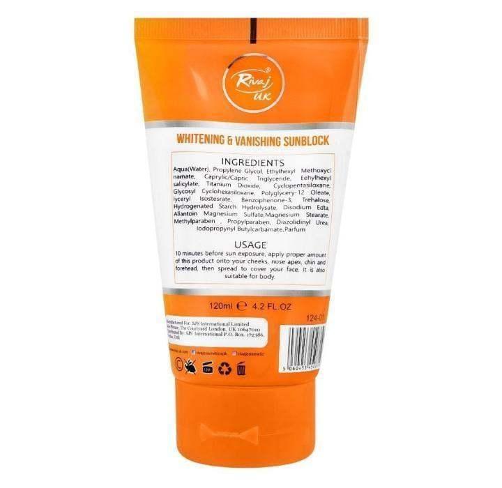 Rivaj UK Whitening Sunblock SPF 60 150ml