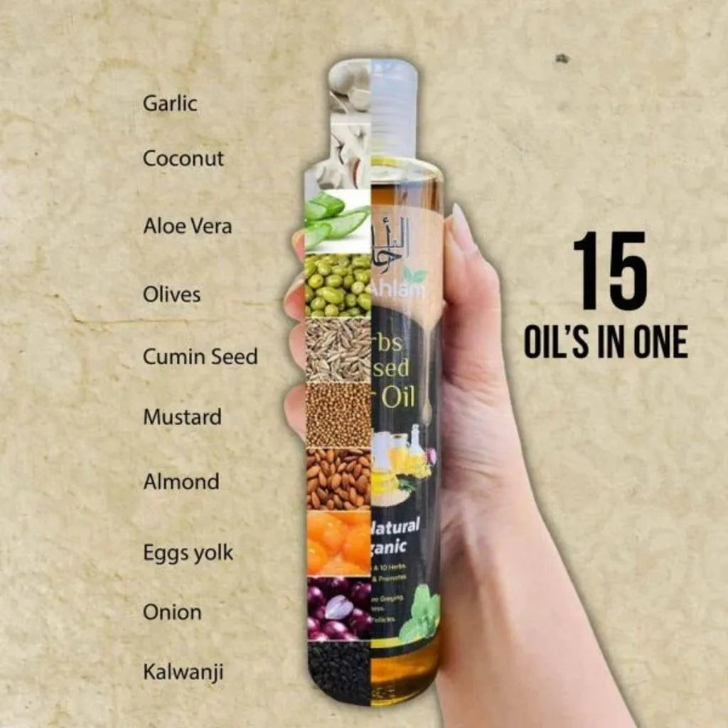 Herbs Infused Hair Oil for Damaged Hair Anti Fall
