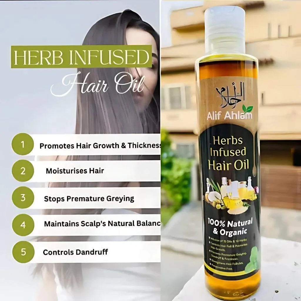 Herbs Infused Hair Oil for Damaged Hair Anti Fall