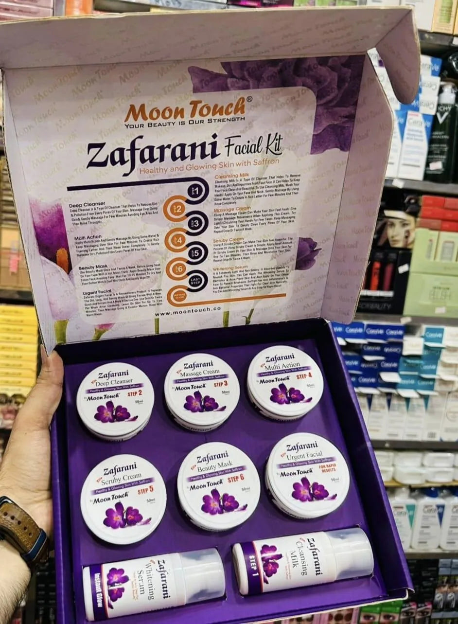 Zafarani Whitening Facial Kit 8 Pc Purple 200g