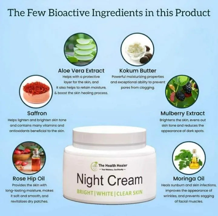 Night Cream Bright White Clear Skin All Season