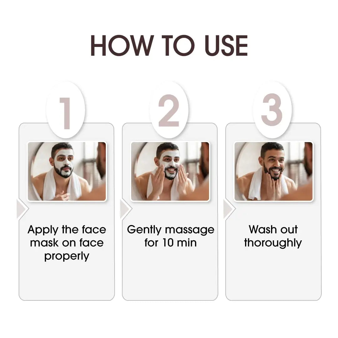 Niconi Men Enzyme De-Tan Pack Whitening Face & Body Scrubbing Gel