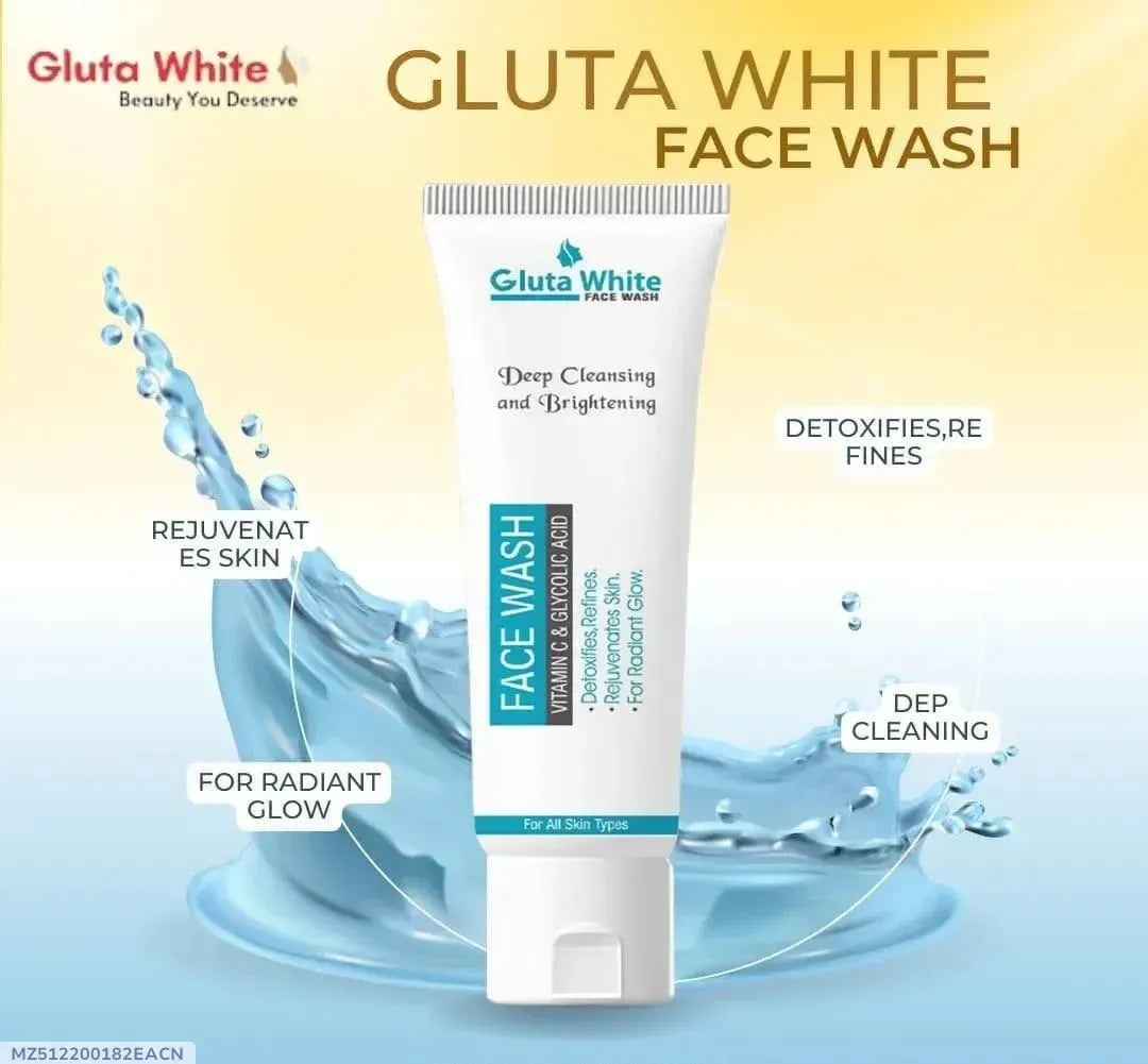 Gluta White Face Wash 100ml Brightening All Skin Types