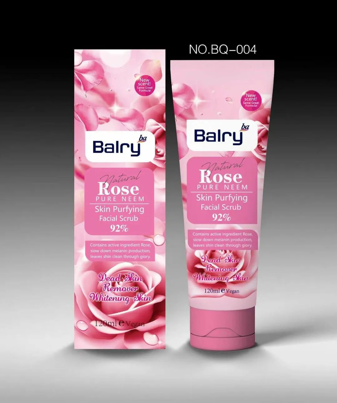 Balry Rose Facial Scrub 120ml Whitening Vegan