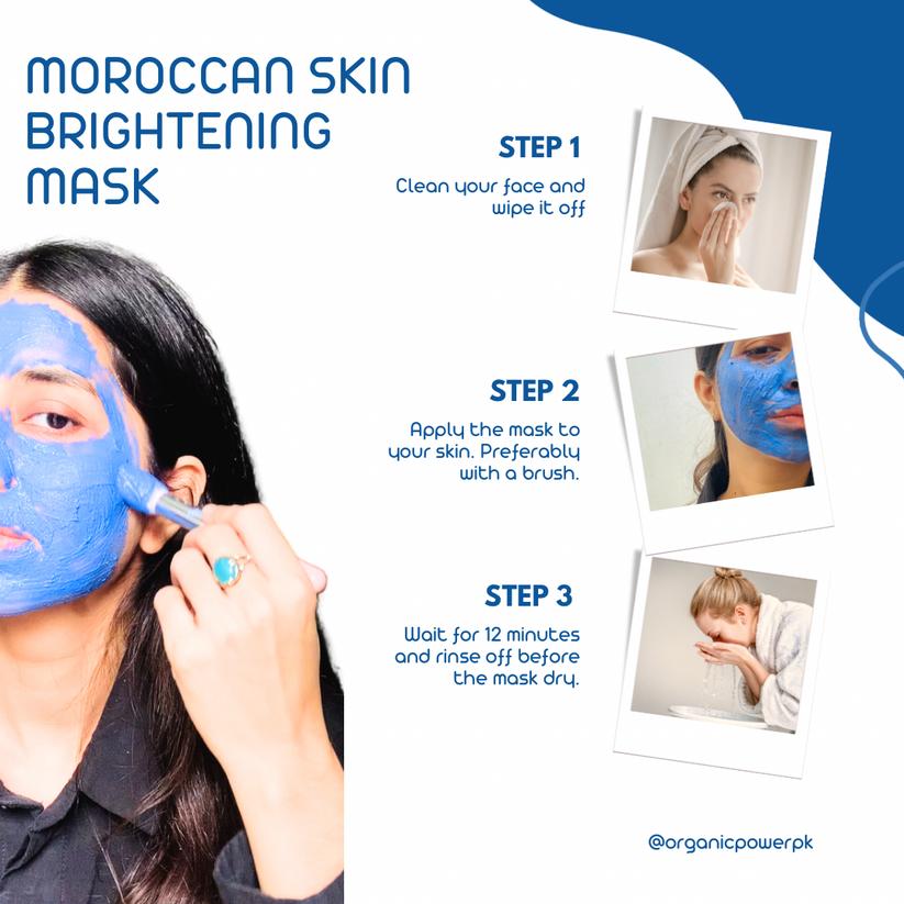 Moroccan Brightening Face Mask Powder for All Skin Types